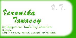 veronika tamassy business card